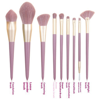 Soft Makeup Brushes (9 pcs)